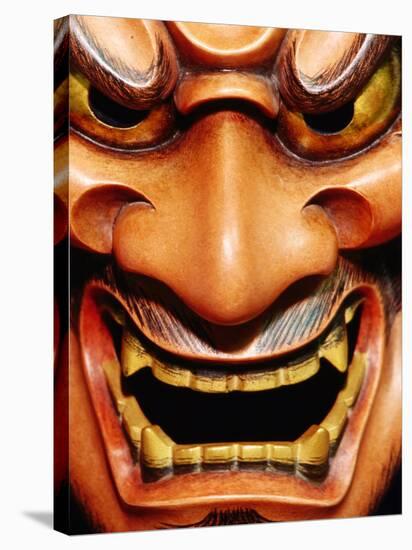 Detail of Noh Mask, Kyoto, Japan-Frank Carter-Stretched Canvas