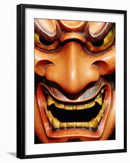 Detail of Noh Mask, Kyoto, Japan-Frank Carter-Framed Photographic Print