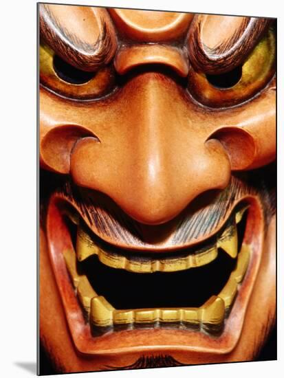 Detail of Noh Mask, Kyoto, Japan-Frank Carter-Mounted Photographic Print