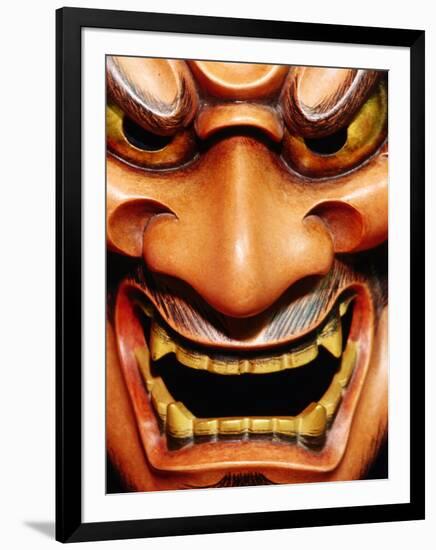 Detail of Noh Mask, Kyoto, Japan-Frank Carter-Framed Photographic Print