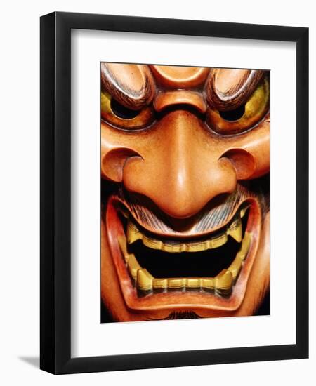 Detail of Noh Mask, Kyoto, Japan-Frank Carter-Framed Photographic Print