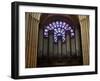 Detail of Notre Dame Cathedral Pipe Organ and Stained Glass Window, Paris, France-Jim Zuckerman-Framed Photographic Print