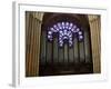 Detail of Notre Dame Cathedral Pipe Organ and Stained Glass Window, Paris, France-Jim Zuckerman-Framed Photographic Print