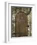 Detail of Old Wooden Door in Stone Wall, Tallinn, Estonia-Nancy & Steve Ross-Framed Photographic Print