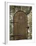 Detail of Old Wooden Door in Stone Wall, Tallinn, Estonia-Nancy & Steve Ross-Framed Photographic Print