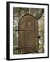 Detail of Old Wooden Door in Stone Wall, Tallinn, Estonia-Nancy & Steve Ross-Framed Photographic Print