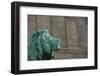Detail of One of the Art Institute Lions outside the Art Institute of Chicago.-Jon Hicks-Framed Photographic Print