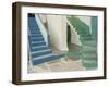 Detail of Painted Blue and Green Steps on Ios, Cyclades Islands, Greek Islands, Greece, Europe-Woolfitt Adam-Framed Photographic Print