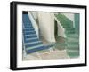 Detail of Painted Blue and Green Steps on Ios, Cyclades Islands, Greek Islands, Greece, Europe-Woolfitt Adam-Framed Photographic Print