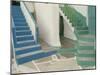 Detail of Painted Blue and Green Steps on Ios, Cyclades Islands, Greek Islands, Greece, Europe-Woolfitt Adam-Mounted Photographic Print