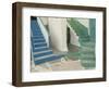 Detail of Painted Blue and Green Steps on Ios, Cyclades Islands, Greek Islands, Greece, Europe-Woolfitt Adam-Framed Photographic Print