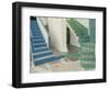 Detail of Painted Blue and Green Steps on Ios, Cyclades Islands, Greek Islands, Greece, Europe-Woolfitt Adam-Framed Photographic Print