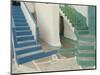 Detail of Painted Blue and Green Steps on Ios, Cyclades Islands, Greek Islands, Greece, Europe-Woolfitt Adam-Mounted Photographic Print