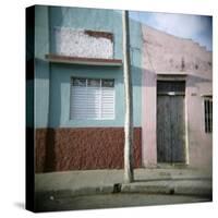 Detail of Painted Walls, Cienfuegos, Cuba, West Indies, Central America-Lee Frost-Stretched Canvas