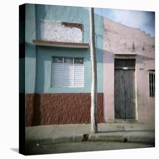 Detail of Painted Walls, Cienfuegos, Cuba, West Indies, Central America-Lee Frost-Stretched Canvas