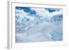Detail of Perito Moreno Glacier with Clouds, Patagonia, Argentina-James White-Framed Photographic Print