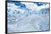 Detail of Perito Moreno Glacier with Clouds, Patagonia, Argentina-James White-Framed Stretched Canvas