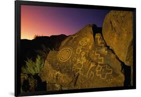 Detail of Petroglyphs at Petroglyph National Monument-Danny Lehman-Framed Photographic Print