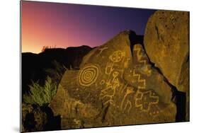 Detail of Petroglyphs at Petroglyph National Monument-Danny Lehman-Mounted Photographic Print