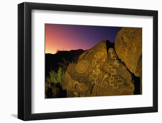 Detail of Petroglyphs at Petroglyph National Monument-Danny Lehman-Framed Photographic Print