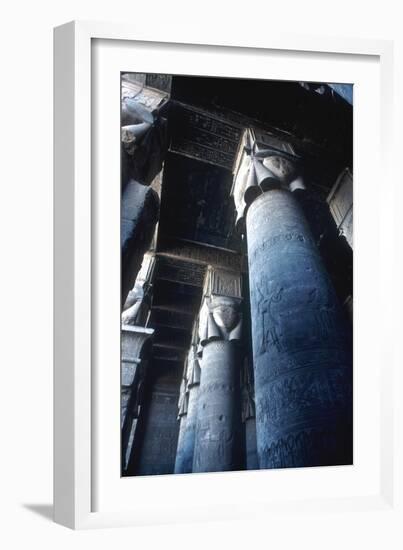 Detail of pillar, Temple of Hathor, Dendera, Egypt, c125 BC-c60 AD. Artist: Unknown-Unknown-Framed Giclee Print