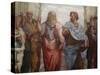 Detail of Plato and Aristotle from The School of Athens-Raphael-Stretched Canvas