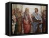 Detail of Plato and Aristotle from The School of Athens-Raphael-Framed Stretched Canvas