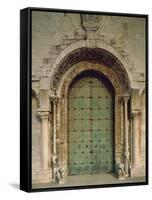 Detail of Portal of Cathedral of San Nicola Pellegrino, Trani, Apulia, Italy, 12th Century-null-Framed Stretched Canvas