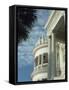 Detail of Portico and Ionic Columns of 25 East Battery, Charleston, South Carolina, USA-James Green-Framed Stretched Canvas