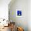 Detail of Potted Plant Against Blue Wall-Stephen Studd-Framed Photographic Print displayed on a wall