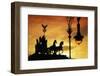 Detail of Quadriga by Johann Gottfriend Schadow atop the Brandenburg Gate in Berlin-Jon Hicks-Framed Photographic Print