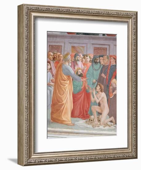 Detail of Raising of the Son of Theophilus and St Peter Enthroned-Filippino Lippi-Framed Giclee Print