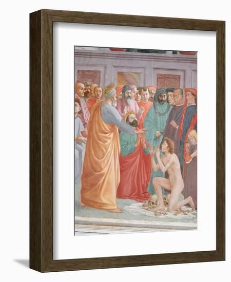 Detail of Raising of the Son of Theophilus and St Peter Enthroned-Filippino Lippi-Framed Giclee Print