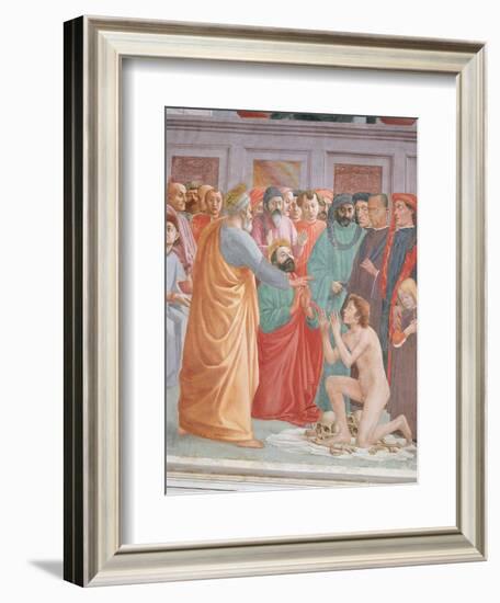 Detail of Raising of the Son of Theophilus and St Peter Enthroned-Filippino Lippi-Framed Giclee Print