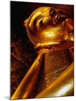 Detail of Reclining Buddha's Head at Wat Pho, Bangkok, Thailand-Ryan Fox-Mounted Premium Photographic Print