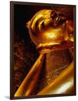 Detail of Reclining Buddha's Head at Wat Pho, Bangkok, Thailand-Ryan Fox-Framed Photographic Print