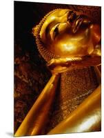 Detail of Reclining Buddha's Head at Wat Pho, Bangkok, Thailand-Ryan Fox-Mounted Photographic Print