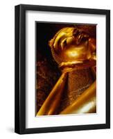 Detail of Reclining Buddha's Head at Wat Pho, Bangkok, Thailand-Ryan Fox-Framed Premium Photographic Print