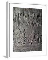 Detail of Relief Depicting Siege and Destruction of Susa, from Ancient Nineveh, Iraq-null-Framed Giclee Print