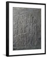 Detail of Relief Depicting Siege and Destruction of Susa, from Ancient Nineveh, Iraq-null-Framed Giclee Print