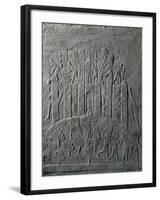 Detail of Relief Depicting Siege and Destruction of Susa, from Ancient Nineveh, Iraq-null-Framed Giclee Print