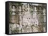 Detail of Reliefs, the Bayon, Angkor, Unesco World Heritage Site, Siem Reap, Cambodia-Bruno Morandi-Framed Stretched Canvas