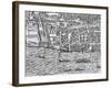 Detail of River Thames and St Paul's Cathedral from Civitas Londinium-Ralph Agas-Framed Giclee Print