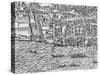 Detail of River Thames and St Paul's Cathedral from Civitas Londinium-Ralph Agas-Stretched Canvas