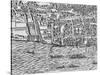 Detail of River Thames and St Paul's Cathedral from Civitas Londinium-Ralph Agas-Stretched Canvas