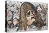 Detail of Roman Mosaic Depicting Tragic Mask with Leaves and Fruit-null-Stretched Canvas