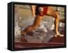 Detail of Runners Feet in Water Jump of Steeplechase Race-null-Framed Stretched Canvas