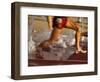 Detail of Runners Feet in Water Jump of Steeplechase Race-null-Framed Photographic Print