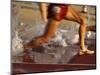 Detail of Runners Feet in Water Jump of Steeplechase Race-null-Mounted Photographic Print