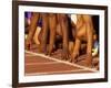 Detail of Runners Hands at the Start of a Mens 100M Race-Steven Sutton-Framed Photographic Print